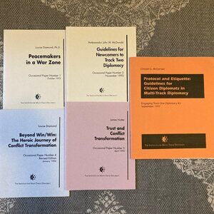 5 Pack Set of Institute for Multi-Track Diplomacy Published Educational Papers